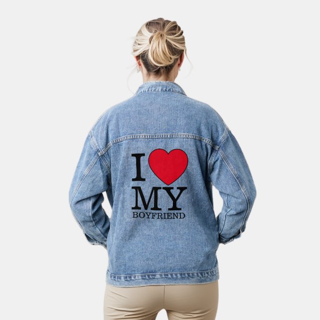 Chaqueta Vaquera Amo mi corazón de novio personalizado de San Valen (Modelo)