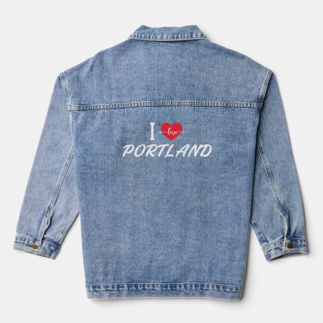Chaqueta Vaquera amo Portland, Oregon (Reverso )