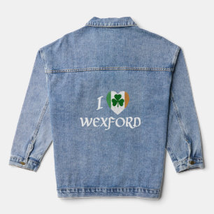Chaqueta Vaquera Amo Wexford Irlanda Eire Flag Heart Shamrock Ir