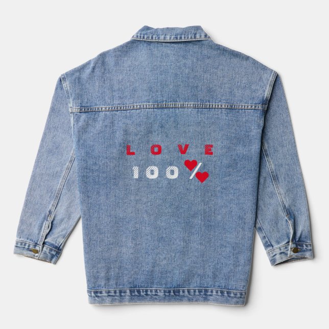 Chaqueta Vaquera Amor de texto Denim Jacket (Reverso )