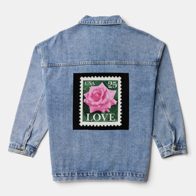 Chaqueta Vaquera Amor rosa rosa (Reverso )