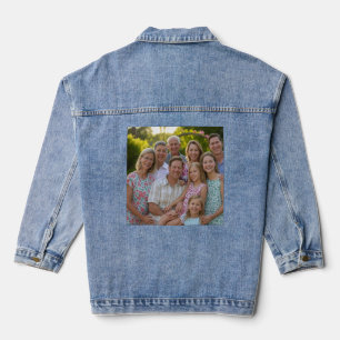 Chaqueta Vaquera Añadir Personalizar de fotografía de Reunión Famil