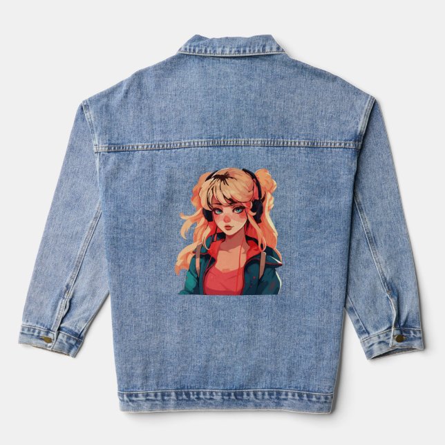 Chaqueta Vaquera Anime Serenade: Melodía turquesa (Reverso )