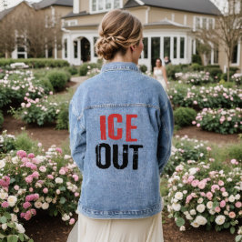 Chaqueta Vaquera Anti ICE Out Political Activism Protest
