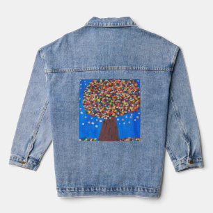 Chaqueta Vaquera Árbol colorido abstracto