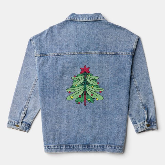 Chaqueta Vaquera Árbol de Navidad de la libélula (Reverso )
