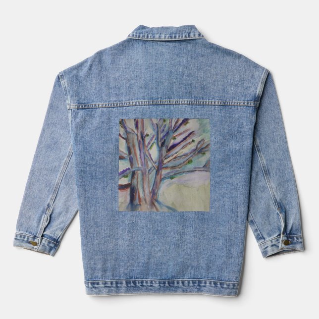 Chaqueta Vaquera Árboles abstractos (Reverso )