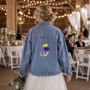 Chaqueta Vaquera Arcoíris Vibrante Minimalista Tulipán LGBTQ+