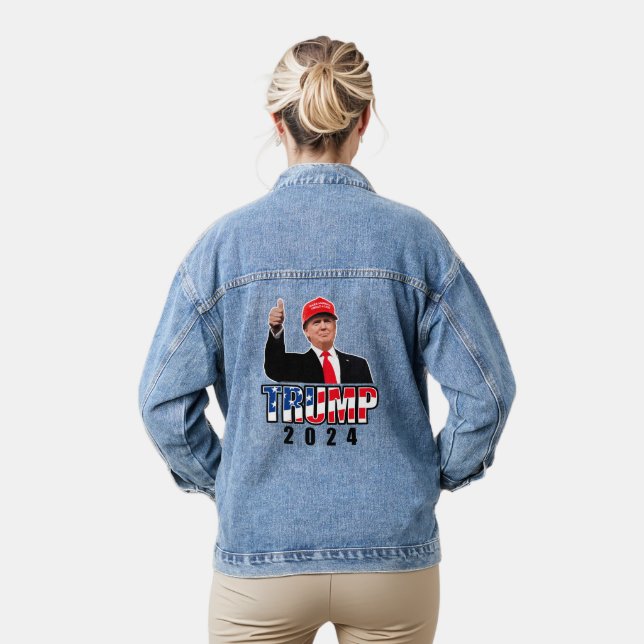 Chaqueta Vaquera Arriba, Donald Trump 2024 (Modelo)
