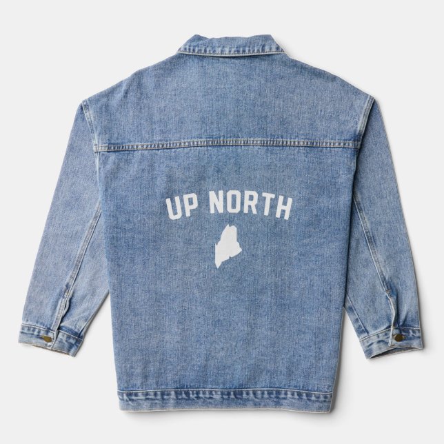 Chaqueta Vaquera Arriba texto principal norte (Reverso )
