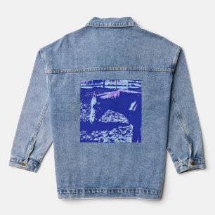 Chaqueta Vaquera Arrojando el arte del pop del caballo