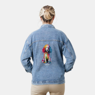 Chaqueta Vaquera Arte de acuarela personalizado de canapé