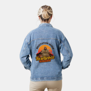 Chaqueta Vaquera Arte de Bigfoot con Modo de Meditación Resiliencia