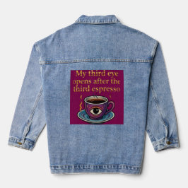 Chaqueta Vaquera Arte de café místico moderno Mi colección del terc