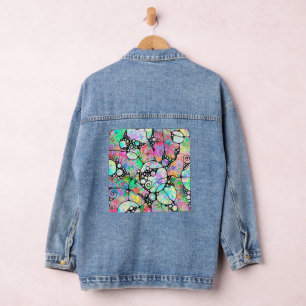 Chaqueta Vaquera Arte de patrón pintado a mano y digitalmente 31