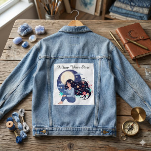 Chaqueta Vaquera Arte Impreso Mujer Celestial Sigue Tus Estrellas  
