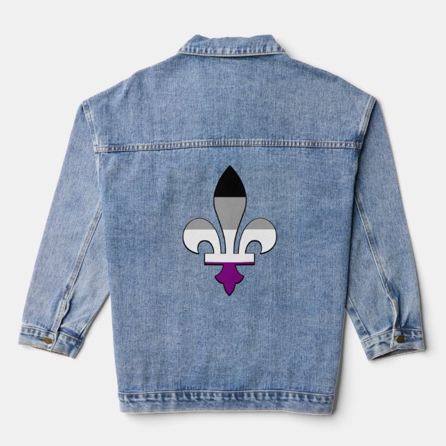Chaqueta Vaquera Asexualidad orgullo fleur-de-lis (Reverso )