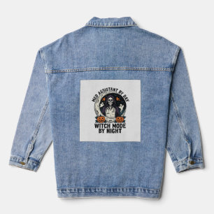 Chaqueta Vaquera Asistente Médico Bruja de Halloween Grabado Antigu