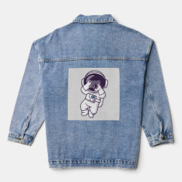 Chaqueta Vaquera Astronauta Adorable Denim Personalizado