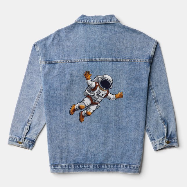 Chaqueta Vaquera Astronauta en el espacio (Reverso )