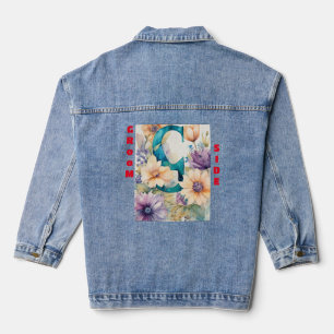 Chaqueta Vaquera "Asunto floral: Denim Jean Jacket femenino