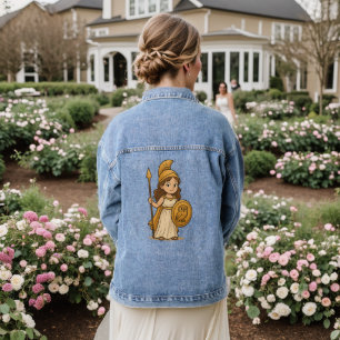 Chaqueta Vaquera Athena de dibujos animados adorable – Mitología di