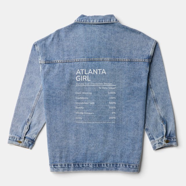 Chaqueta Vaquera Atlanta Chica Funny Georgia Hometown Premium (Reverso )