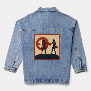 Chaqueta Vaquera Átomos Poderosos – Concepto de Símbolo Minimalista