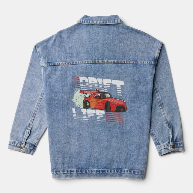Chaqueta Vaquera Automóvil de Carreras de conducción de carreras de (Reverso )