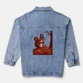 Chaqueta Vaquera 🐿️ Autumn Squirrel Women's Denim Jacket - Vintage