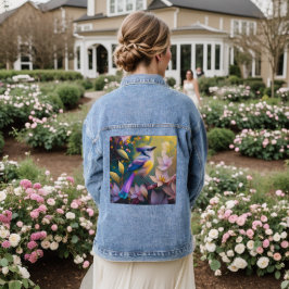 Chaqueta Vaquera Ave Fantasía Amarilla Violeta Tufted