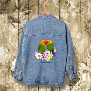 Chaqueta Vaquera Aves de amor Flores tropicales