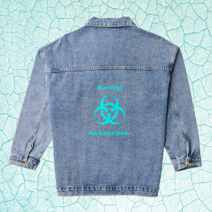 Chaqueta Vaquera Aviso de peligro biológico azul extremo