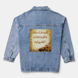 Chaqueta vaquera azul de mujer 'Cree en ti misma'