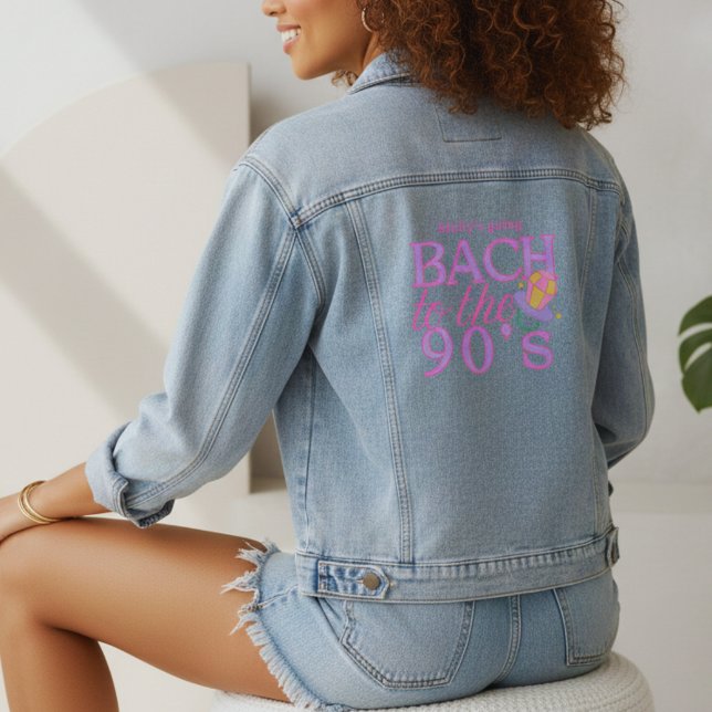 Chaqueta Vaquera Bach to the 90s - Diseño de Fiesta de Bachelorette (90s Retro Bachelorette Denim Jacket)