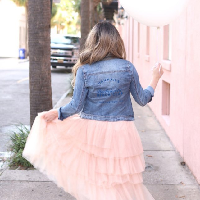 Chaqueta Vaquera Bachelorette Party Bridesmaid Bridal Boda (Bachelorette Party Bridesmaid Bridal Wedding Denim Jacket)