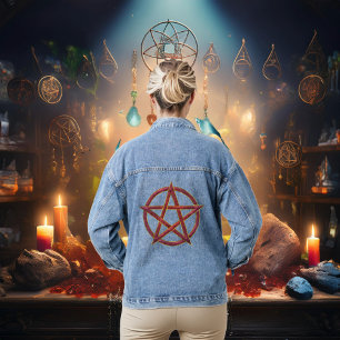 Chaqueta Vaquera Baile cósmico: Garnet Pentagram