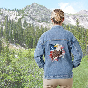 Chaqueta Vaquera Bald Eagle 'Bandera Merica Patriótica