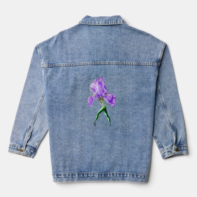 Chaqueta Vaquera Ballerina Iris Flower Ballet Dancer Denim Jacket (Reverso )