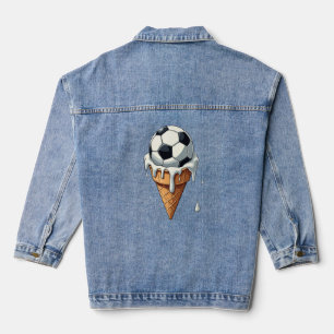 Chaqueta Vaquera Balón de fútbol en un helado
