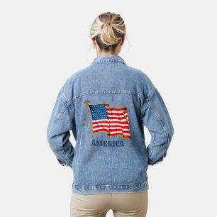 Chaqueta Vaquera Bandera Americana