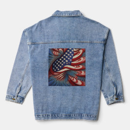 Chaqueta Vaquera Bandera Americana Patriótica Fractal