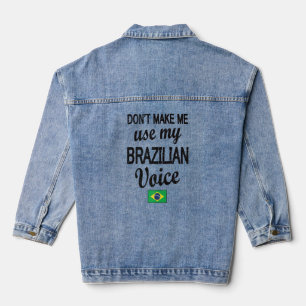 Chaqueta Vaquera Bandera brasileña de la voz brasileña