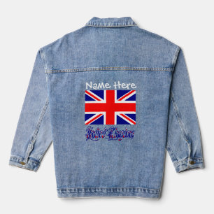 Chaqueta Vaquera Bandera británica del Reino Unido Personalización 