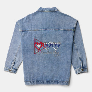 Chaqueta Vaquera Bandera cubana: Corazones patrióticos apoyan a Cub