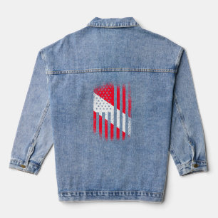 Chaqueta Vaquera Bandera de Bucear Bandera Americana Patriota Bucea