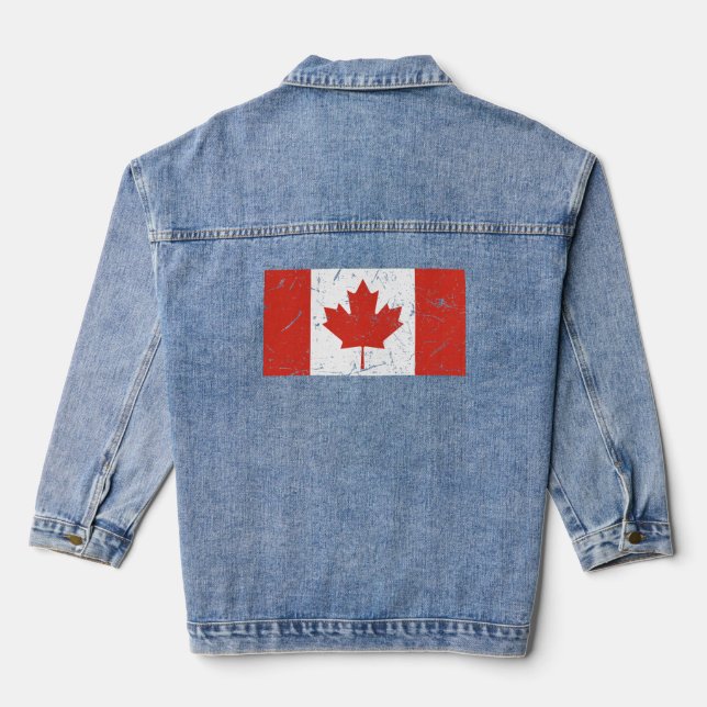 Chaqueta Vaquera Bandera de Canadá (Reverso )