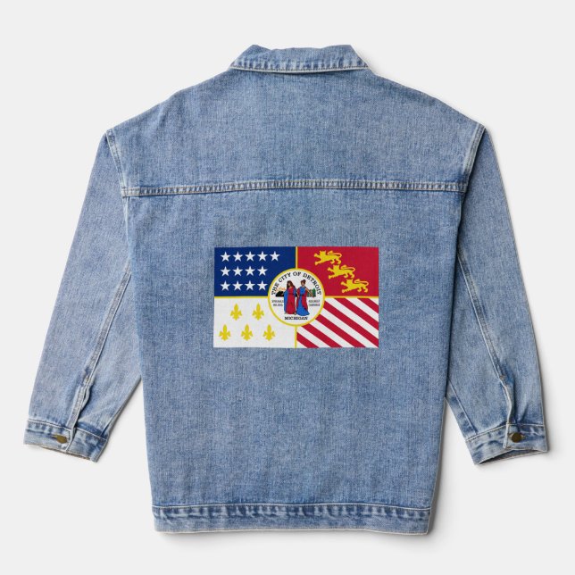 Chaqueta Vaquera Bandera de Detroit, Michigan (Reverso )