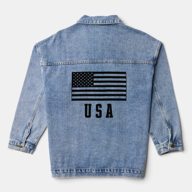 Chaqueta Vaquera Bandera de EE. UU. (Reverso )