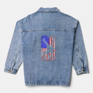 Chaqueta Vaquera Bandera De Eeuu Luchando Contra La Bandera America